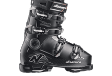 High-performance Nordica ski boot designed for winter skiing, featuring adjustable buckles and a comfortable fit for optimal control on snow.