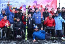 Archive photograph of U.S. Para Alpine skiing athletes from 2025–26